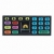 A rubber keypad with a number of buttons on it that can be used within a specific operating temperature range.