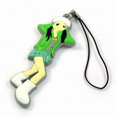silicon rubber and plastic keychain