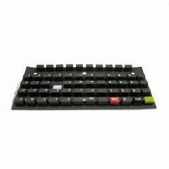 A black PU-coated keypad with a rubber surface