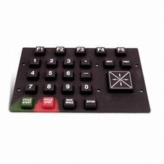 pu-coated rubber keypad with 20 to 500g actuation force and up to 30m times lifespan gr-98-1